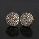 0.75 Diamond Pave 14K Gold Stud Earrings 925 Silver Women's Gift Fine Jewelry