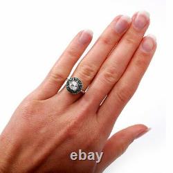 1.85CT Art Deco Vintage White Round Cut Engagement 925 Sterling Silver Ring+GIFT