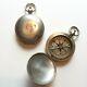1 Vintage working US Compass Wittnauer Pendant groom gift Silver Hunter case