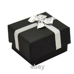 100 Black Silver Bow Jewelry Ring Gift Packaging Jewelry Ring Display Box Ring