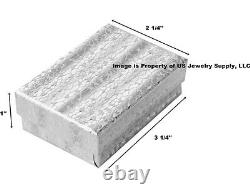 1000 Silver Cotton Filled Jewelry Gift Boxes Craft Packaging 3 1/4 x 2 1/4 x 1