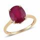 10K Yellow Gold AAA Ruby Solitaire Ring Women Jewelry For Gift Size 10 Ct 5.1