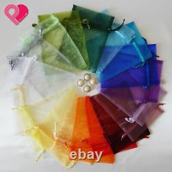 12-720 BULK Organza Wedding Party Favor Gift Candy Sheer Nylon Bag Jewelry Pouch