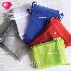 12-720 BULK Organza Wedding Party Favor Gift Candy Sheer Nylon Bag Jewelry Pouch
