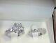 14K White Gold Plated Silver 2Ct Simulated Diamond Bridal Set Ring Jewelry Gift