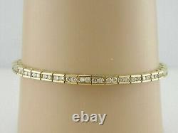 14K Yellow Gold Plated Silver 5Ct Simulated Diamond Tennis Bracelet Jewelry Gift