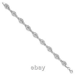 14k White Gold Bracelet Fancy Fine Jewelry Women Gifts Her
