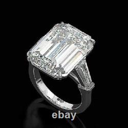 18 CT Emerald Cut Three Stone Engagement Ring Cocktail Party 925 Silver Gift