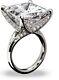18 ct Engagement Ring 925 Sterling Silver Jewelry Princess Solitaire Cz Gift New