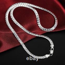 18K Gold & 925 Silver Figaro Chain Necklace Unisex Wedding Jewelry Gift