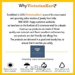 18K Victorian Natural Rose Cut Diamond & Polki 925 Silver Earring Jewelry Gift