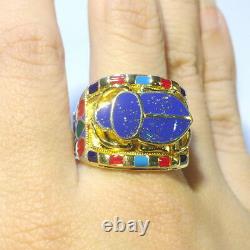 18K gold sterling silver egyptian ring egypt gift rings for men women size 4 8