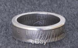 1922 90% Silver Peace Dollar Double Sided Coin Ring Sizes 12-22 Half Gift Men's