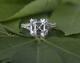 2.70 Ct Princess Diamond Prong Setting 925 Silver Engagement Ring, Gift For Her