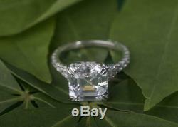 2.70 Ct Princess Diamond Prong Setting 925 Silver Engagement Ring, Gift For Her