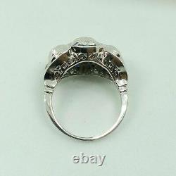 2.84 ctw Vintage Art deco Round cut Diamond Engagement Ring In 925 Silver Gift