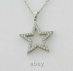 2 Ct Round Simulated Diamond Star Shape Pendant Jewelry Gift 925 Sterling Silver