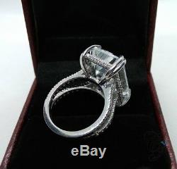 20x13MM 23ct Large Emerald Cut Engagement Cocktail Ring 925 Silver Gift for Her