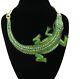 24K Gold Plated Crocodile Necklace Silver Jewelry Alligator Pendant Fashion Gift