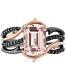 2CT Simulated Diamond Two Tone Plated Ring Silver Enchanted Disney Jewelry Gift