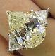 3.40ct Yellow Fancy Pear Cut Wedding/engagement 925 Sterling Silver Ring+gift