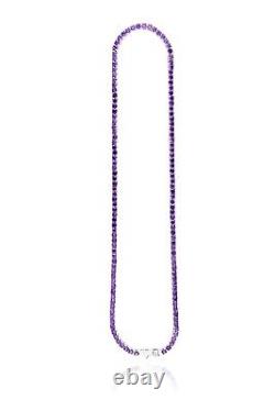 3.5mm 45 cm Amethyst Tennis Necklace Jewelry, Gemstone Wedding Necklace Gift