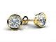 3 Ct Simulated Diamond Solitaire Stud Earrings 14k Yellow Gold Plated Silver