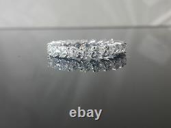 3mm Heart Eternity Solid Band Ring 925 Sterling Silver Valentine's Day Gift her