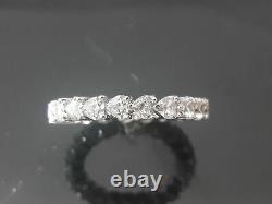 3mm Heart Eternity Solid Band Ring 925 Sterling Silver Valentine's Day Gift her