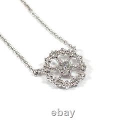 4? Necklace K18 white gold diamond Women silver Jewelry gift