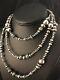 48 Long Navajo Pearls Native American Sterling Silver Necklace Gift 346