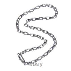 6.5MM 925 Sterling Silver Rectangle Link Necklace Mens Vintage Punk Jewelry Gift