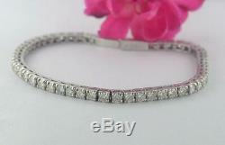 6Ct Round Cut Moissanite Women Tennis Bracelet Birthday Gift 925 Sterling Silver