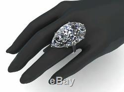 75ct Cocktail Party Ring inspired 925 Sterling silver white pear-shaped gift Cz