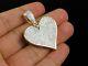 925 Silver 1 ct Tester Passing Natural Moissanite Mens Gift Love Heart Pendant