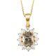 925 Silver AAA Natural Turkizite Moissanite Pendant Necklace Gift Size 20 Ct 2