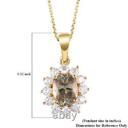 925 Silver AAA Natural Turkizite Moissanite Pendant Necklace Gift Size 20 Ct 2