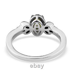 925 Silver Chrome Tourmaline Ring Size 5 Pendant Necklace Jewelry Set Ct 0.9