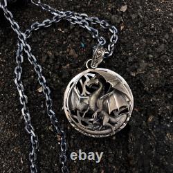 925 Silver Dragon Necklace Beads Women Men Necklace Bracelet Pendant Bead Gift