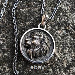 925 Silver Lion Necklace Bracelet Pendant Bead Women Men Necklace Pendants Gift