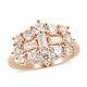 925 Silver Moissanite Cluster Ring Jewelry Gift for Women Cts 2.2
