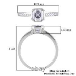 925 Silver Moissanite Statement Ring Jewelry Gift For Women Size 9 Ct 1.3