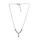 925 Silver Platinum Plated AAA Natural Blue Tanzanite Necklace Size 18 Ct 3.4
