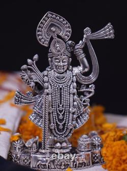 925 Silver Shrinath ji, Krishna, Nathdwara God, Jewelry, Oxidized Goodluck Gift