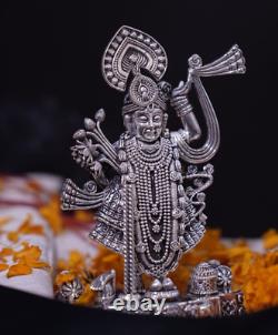 925 Silver Shrinath ji, Krishna, Nathdwara God, Jewelry, Oxidized Goodluck Gift