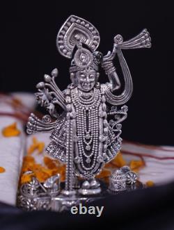 925 Silver Shrinath ji, Krishna, Nathdwara God, Jewelry, Oxidized Goodluck Gift