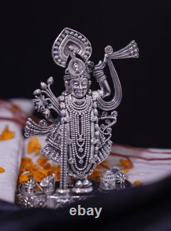 925 Silver Shrinath ji, Krishna, Nathdwara God, Jewelry, Oxidized Goodluck Gift