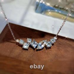 925 Silver Women Jewelry Gifts Luxury Moissanite Anniversary Necklace Pendant di