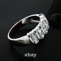 925 Silver Women Wedding Ring Elegant Round 2 Ct Moissanite Jewelry Gift Silver