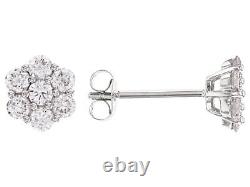925 Sterling Silver 1.50 Ct Round Simulated Diamond Stud Earrings Jewelry Gift